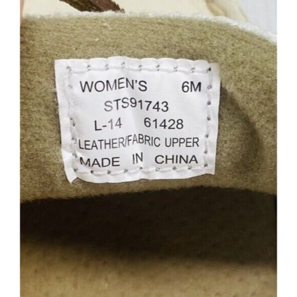 Sperry Top Sider Women Anchor Print 61428 Beige Leather Mesh Boat Loafer Sz 6 M - Picture 10 of 15